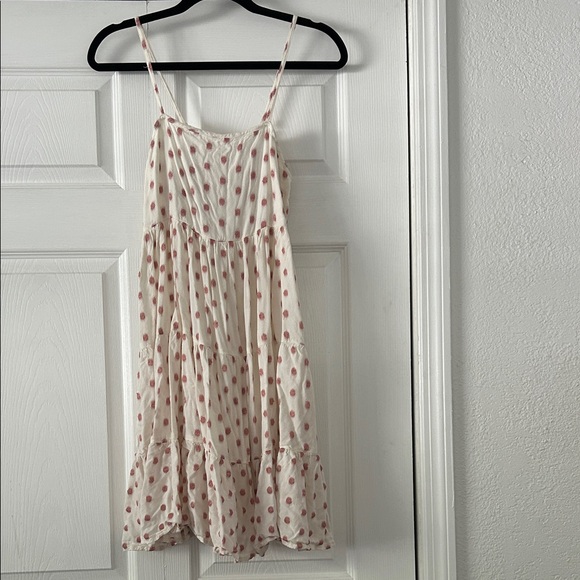 White and Pink Polka Dot Dress - Picture 1 of 5